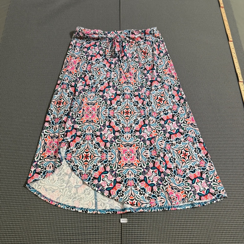 Cynthia Rowley Womens Size S Multicolor Paisley Floral High Low Midi Skirt